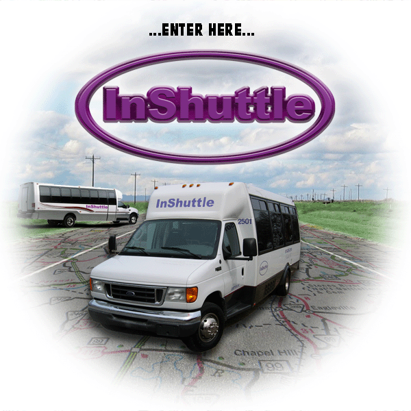 InShuttle Transportation welcome graphic. Use the link on the image to open the home page.